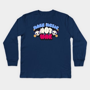 Make Art not War Kids Long Sleeve T-Shirt